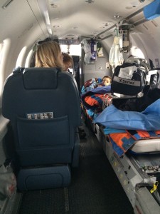 In the plane to Seattle Children's Hospital